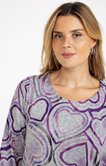 Tee-shirt maille chaude imprimé coeurs