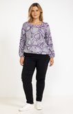 Tee-shirt maille chaude imprimé coeurs