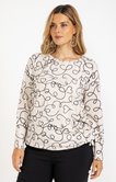 Tee-shirt maille chaude imprimé coeurs