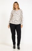Tee-shirt maille chaude imprimé coeurs