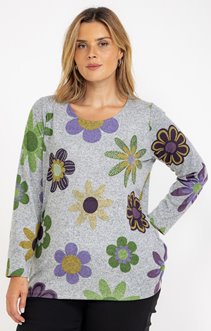 Tee-shirt maille chaude imprimé