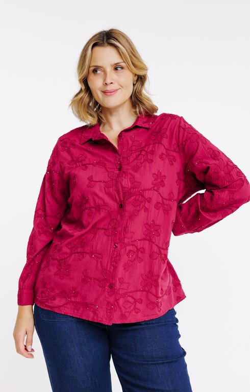 Chemise brodée