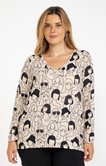 Tee-shirt maille chaude imprimé femmes
