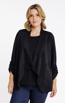Veste ouverte col châle 