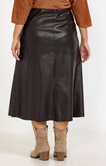 Jupe trapèze faux cuir