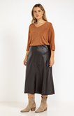 Jupe trapèze faux cuir