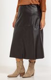 Jupe trapèze faux cuir