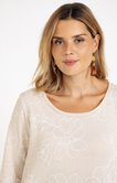 Tee-shirt maille chaude uni décoré