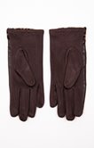 Gants simili cuir avec bandes léopard