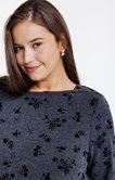 Tee-shirt maille chaude imprimé velour