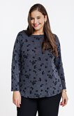Tee-shirt maille chaude imprimé velour