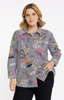 Chemise en coton imprimée