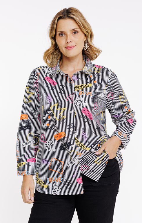 Chemise en coton imprimée