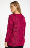Tee-shirt maille chaude imprimé visages