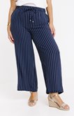 Pantalon large rayures