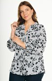 Chemise à rayures flockée