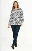 Chemise à rayures flockée