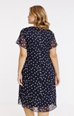 Robe plissée et imprimée