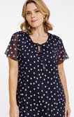 Robe plissée et imprimée
