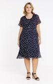Robe plissée et imprimée