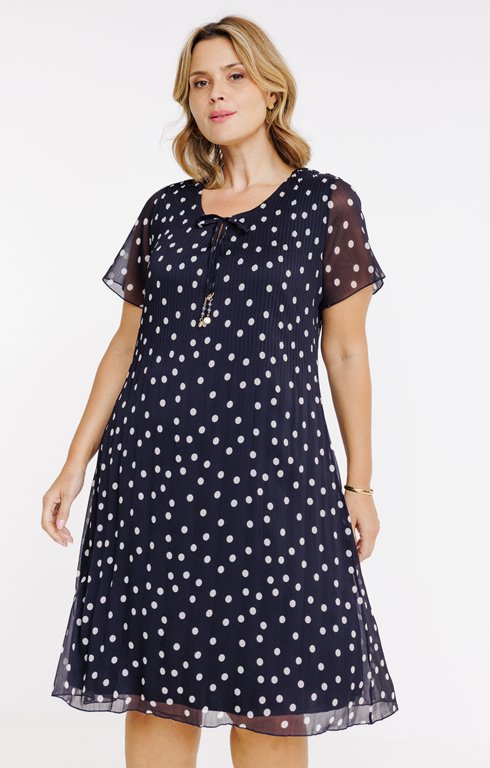 Robe plissée et imprimée