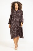 Robe mi longue à pois
