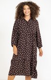 Robe mi longue à pois