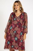 Robe plissée imprimée