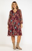 Robe plissée imprimée