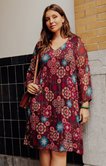 Robe plissée imprimée