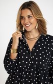 Robe longue à pois