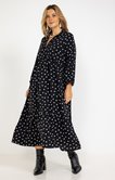 Robe longue à pois