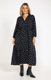 Robe longue à pois