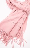 Echarpe avec coeurs strass
