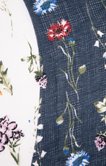 Foulard bicolore à fleurs