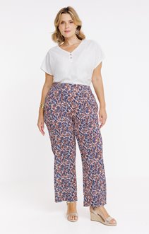 Pantalon large imprimé