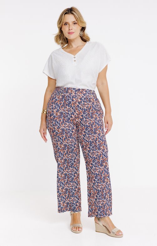 Pantalon large imprimé