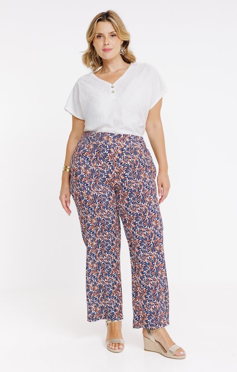 Pantalon large imprimé