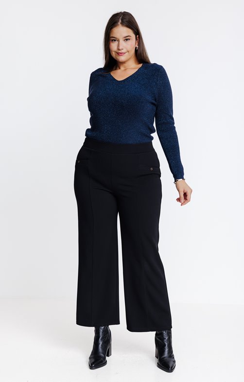 Pantalon large avec détail oeillets
