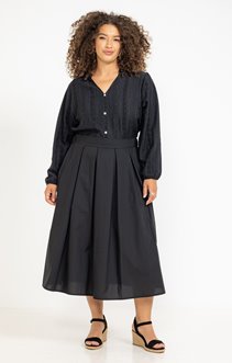Jupe plissée en coton