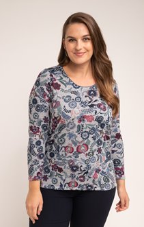 Tee-shirt motif floral paisley