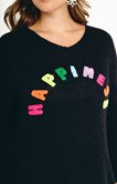 Pull avec écritures multico