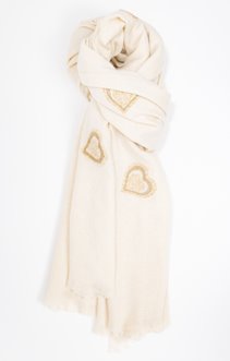 Echarpe avec coeurs lurex