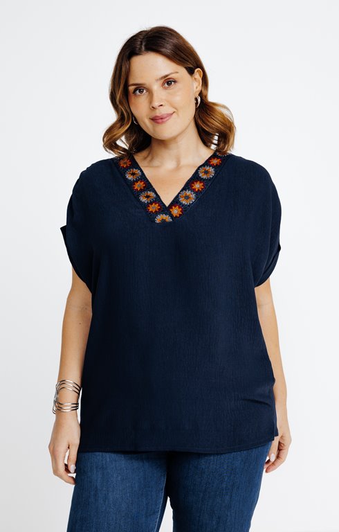 Tee-shirt avec bande de crochets