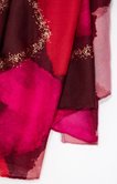 Foulard coeurs fond grenat