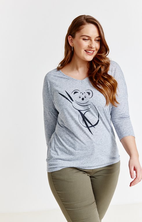 Tee-shirt avec imprimé placé koala