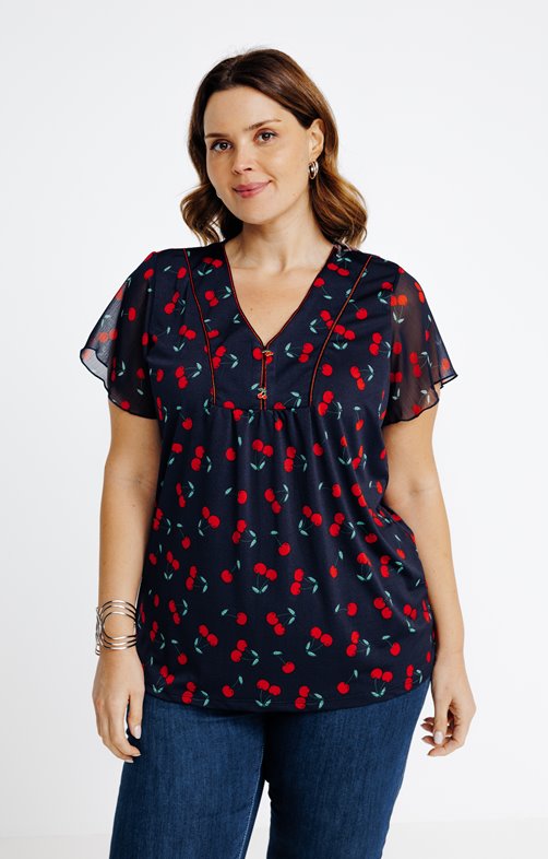 Tee-shirt imprimé cerises
