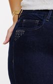 Pantalon denim détail strass