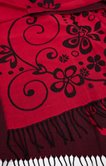 Étole jacquard rouge