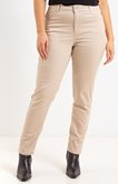 Pantalon stretch slim avec broderie